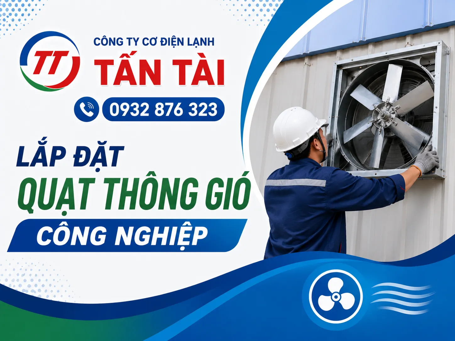 lắp đặt quạt thông gió công nghiệp